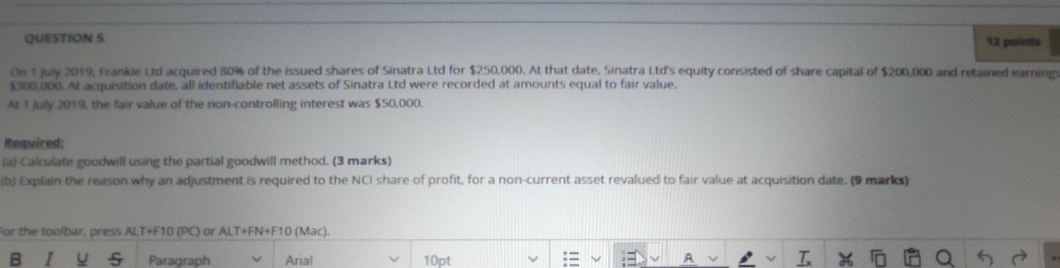 helpppppppppppp please QUESTION S 12 points On 1 July 2019, Frankie Itd