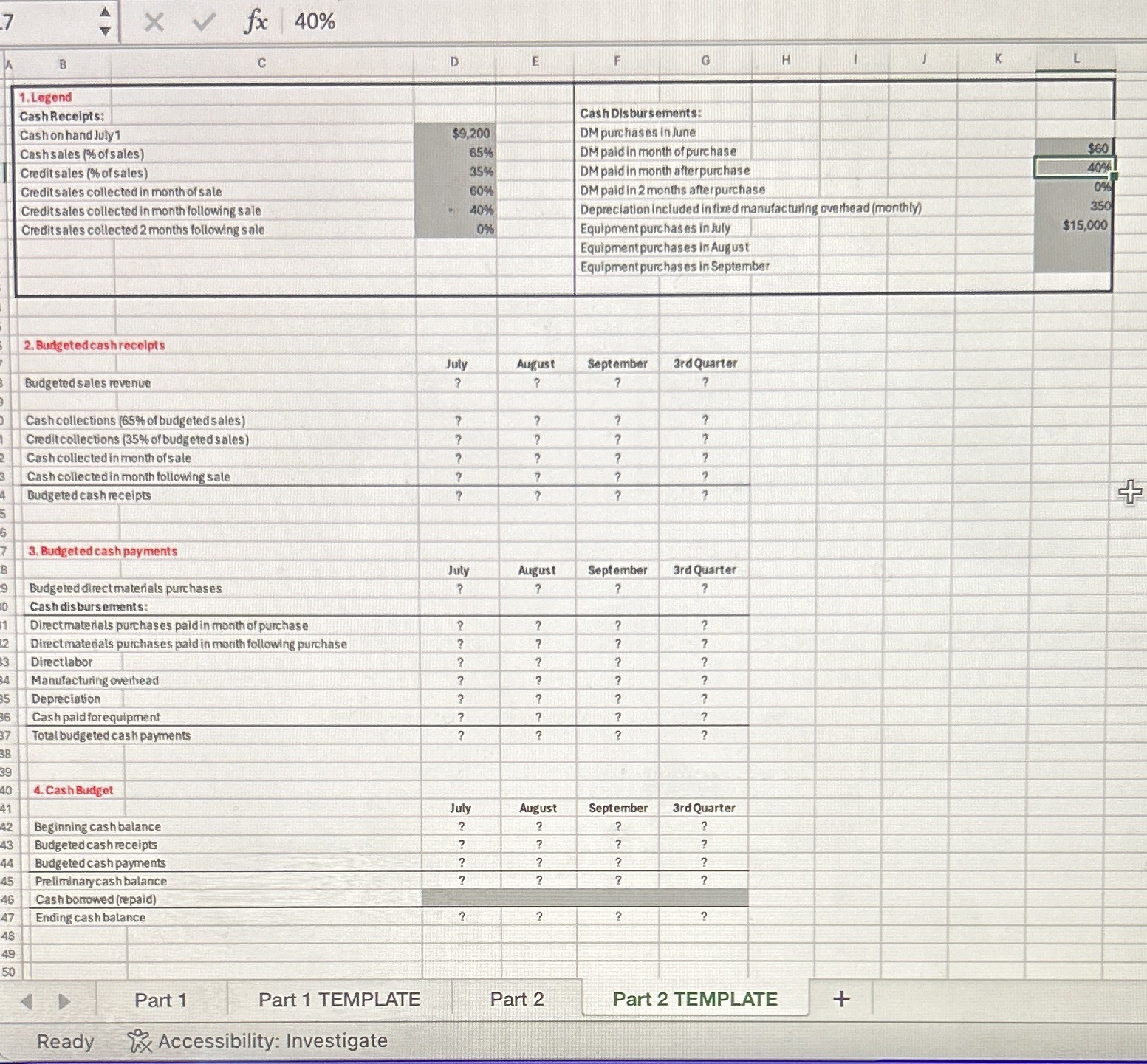 it? I still need to fill in the spots with question marks.