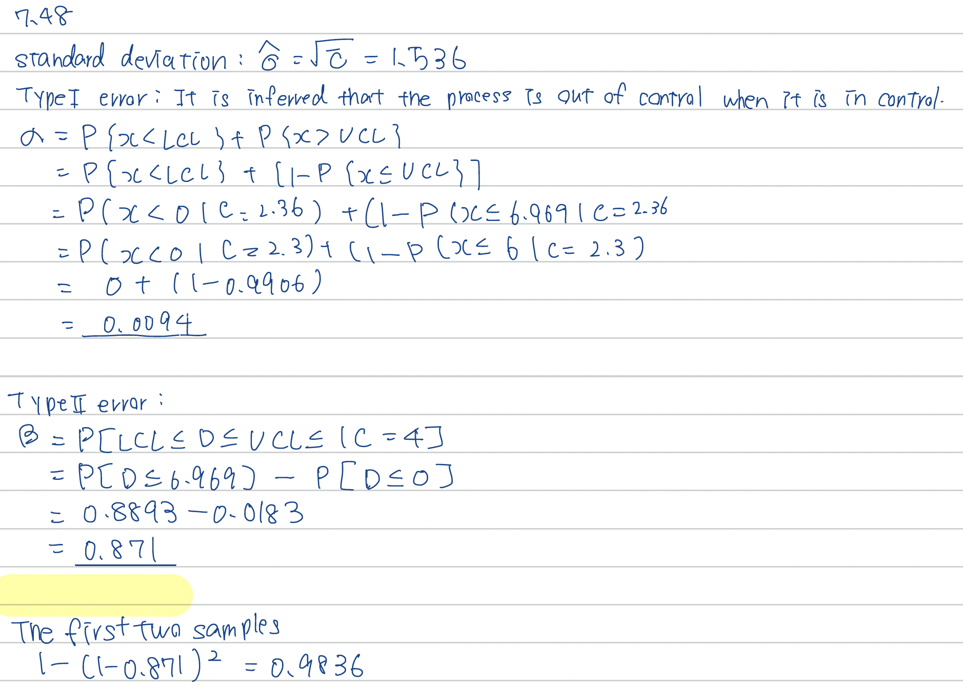 (25 pts) 7.48. Surface defects have been counted on 25 rectangular steel