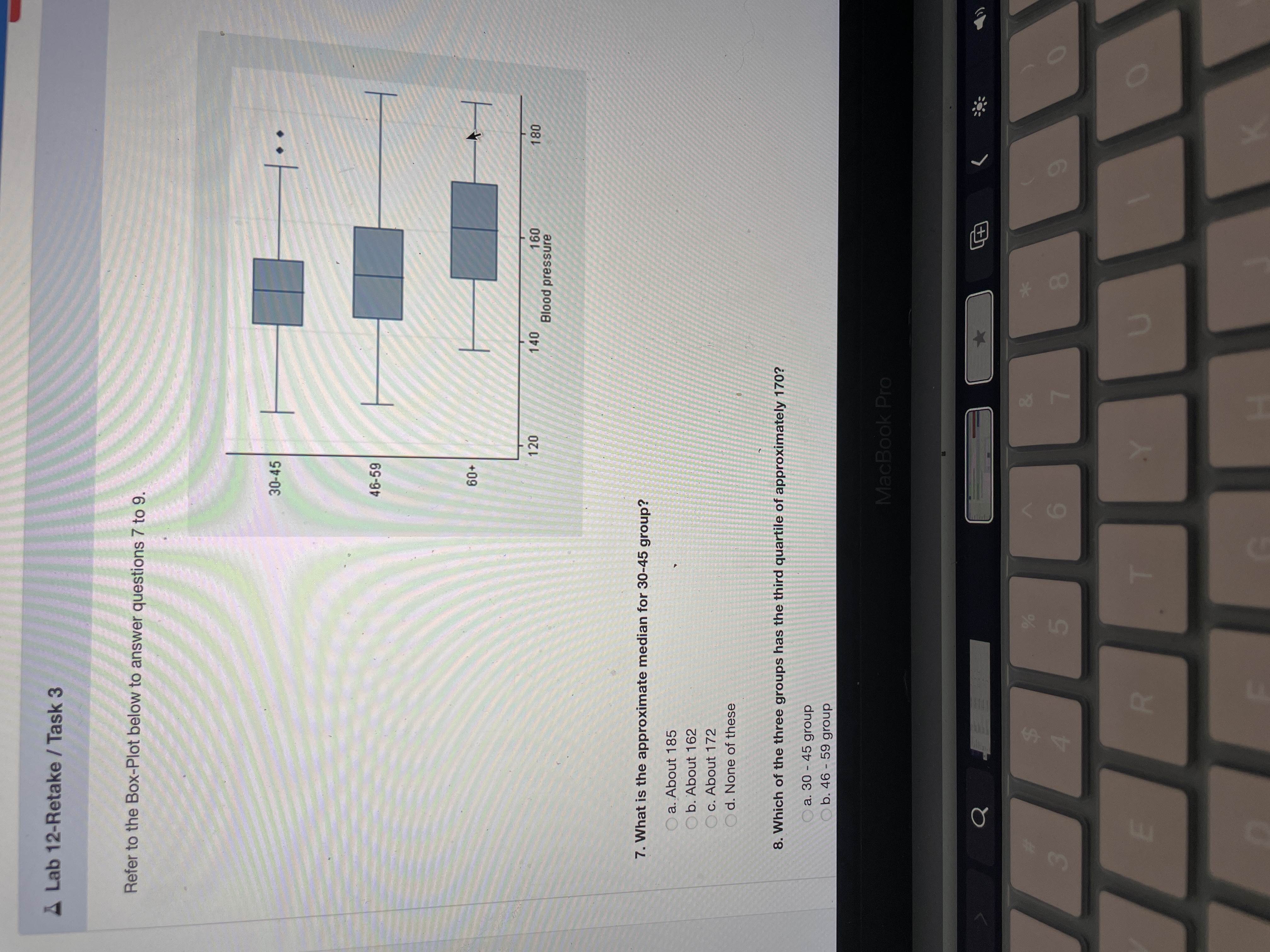 A Lab 12-Retake / Task 3 Refer to the Box-Plot below