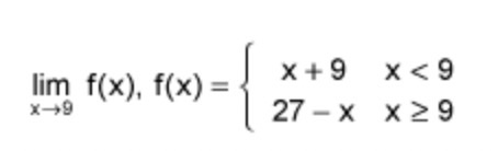 lim f(x), f(x) = 27 -x