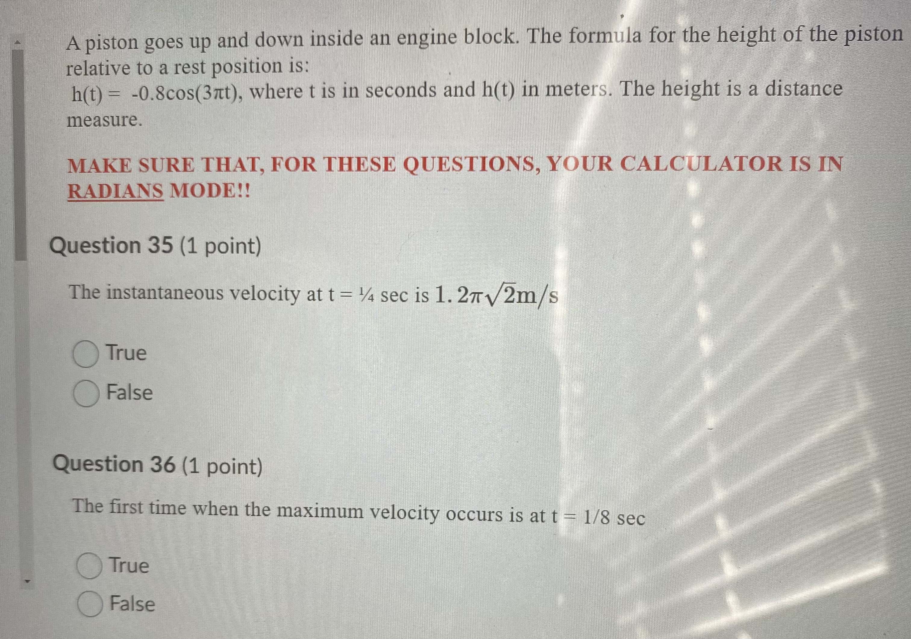 A piston goes up and down inside an engine block. The