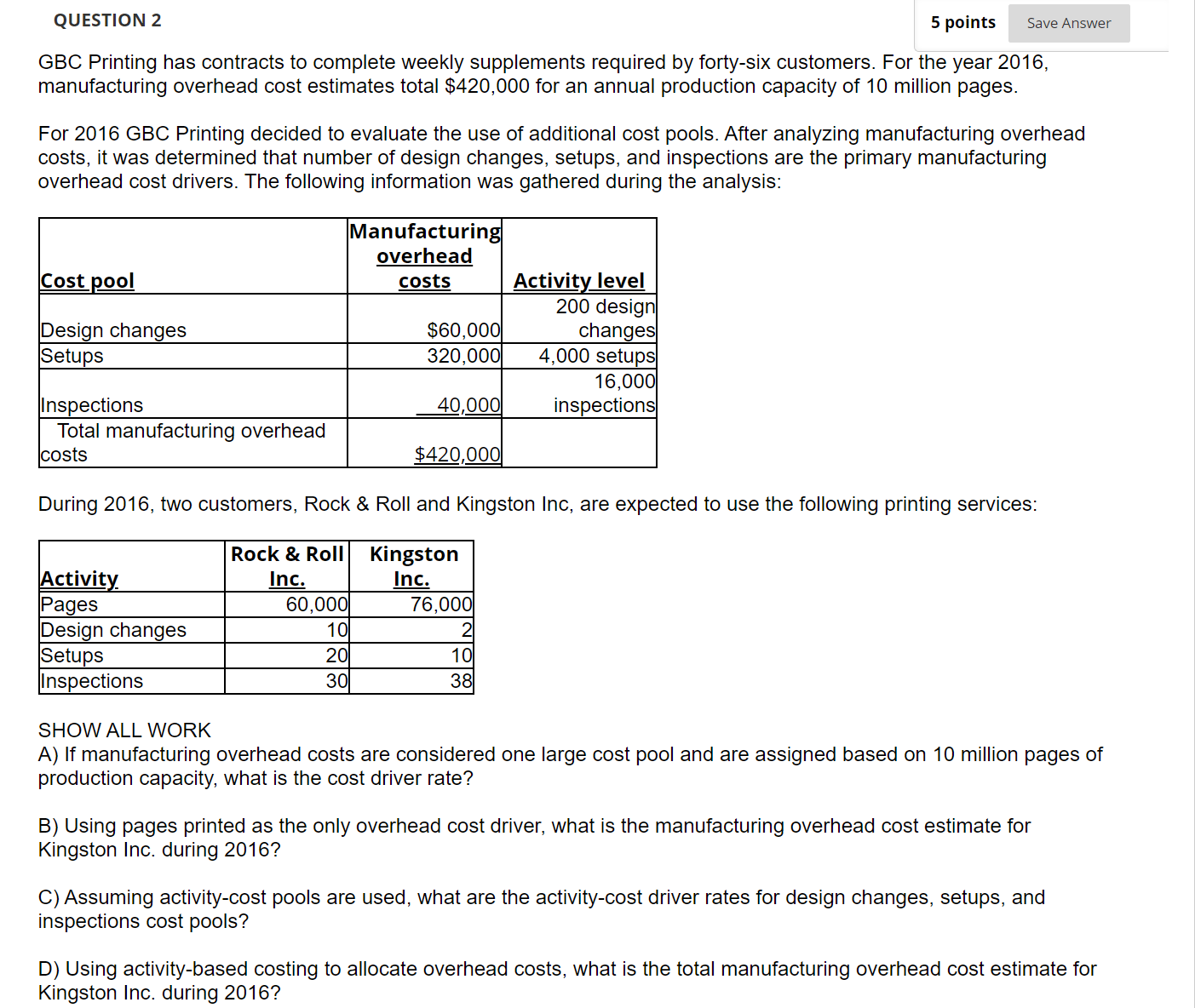 following balances as of the year ended December 31, 2015. Direct Materials