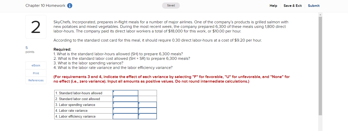  Chapter 10 Homework 0 Saved Help Save& Exit Submit new potatoes