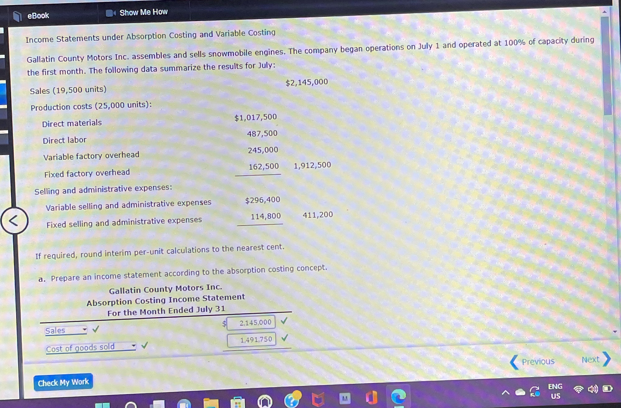 May I please get some help eBook Show Me How Income Statements