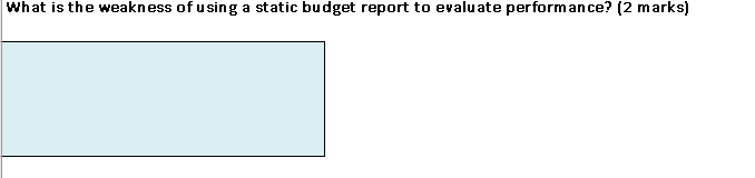 Budget Report Variance Analysis, indicating whether variances are favorable (F) or unfavorable