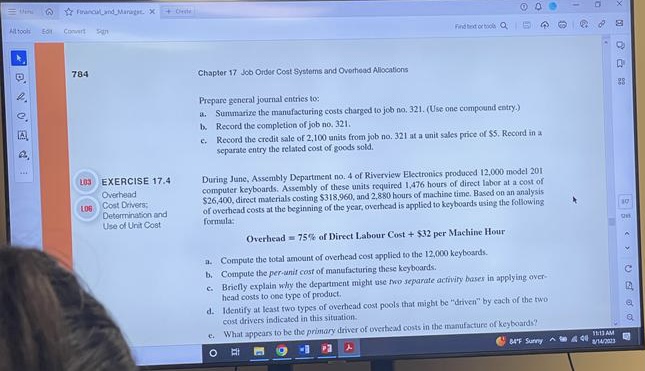 job order costing. Overhead is applied to indi- through Journal Entries in