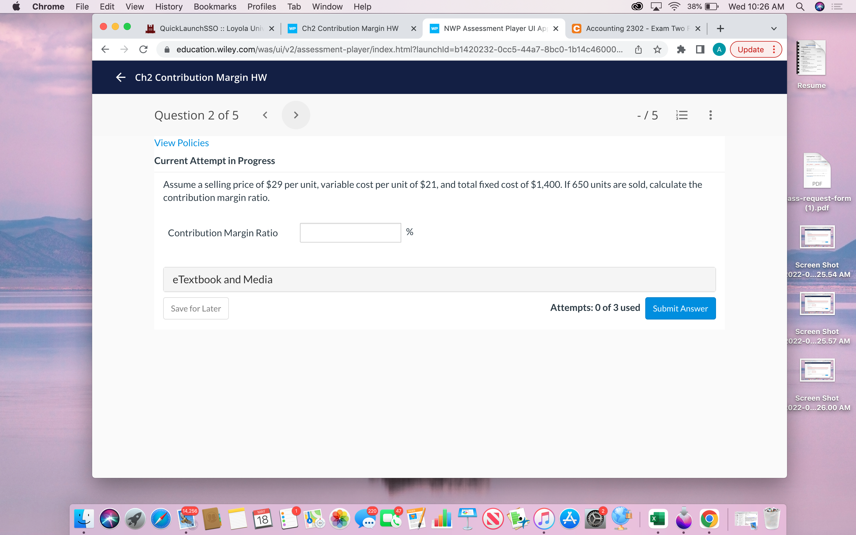 Chrome File Edit View History Bookmarks Profiles Tab Window Help 38%
