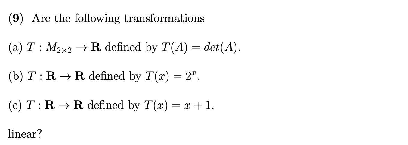 W be a linear transformation, and let S be a subspace of
