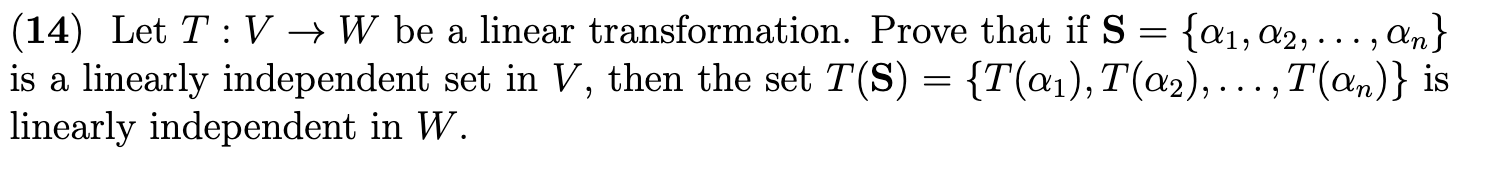 the following transformations (a) T : M2x2 - R defined by T(A)