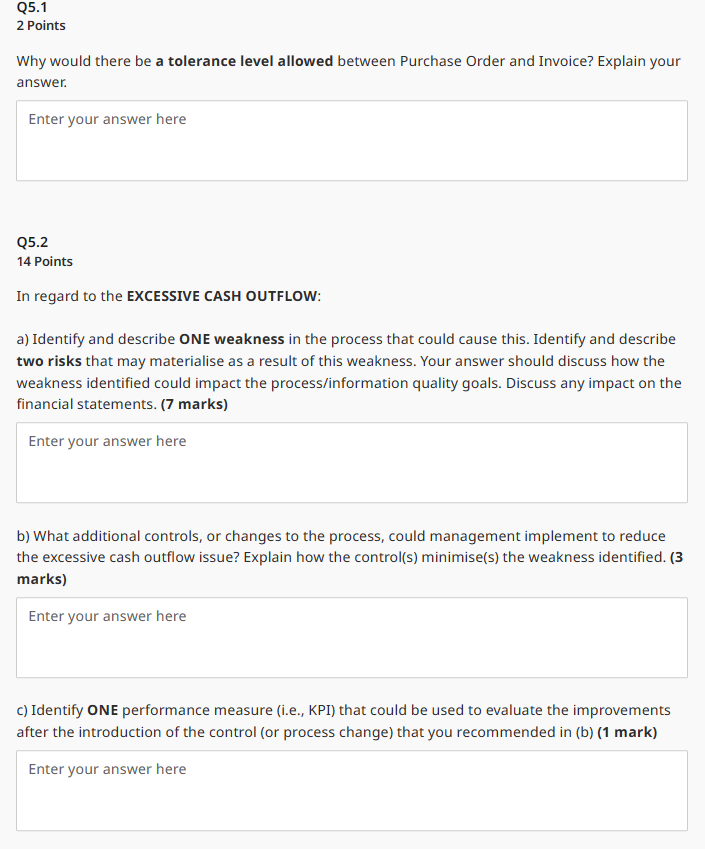 between Purchase Order and Invoice? Explain your answer. Enter your answer here