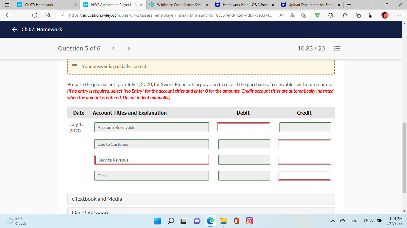 from X Upload Documents for Free / X + X https://education.wiley.com/was/ui/v2/assessment-player/index.html?launchld=8c387e4d-42ef-4db7-9e03-4.. A