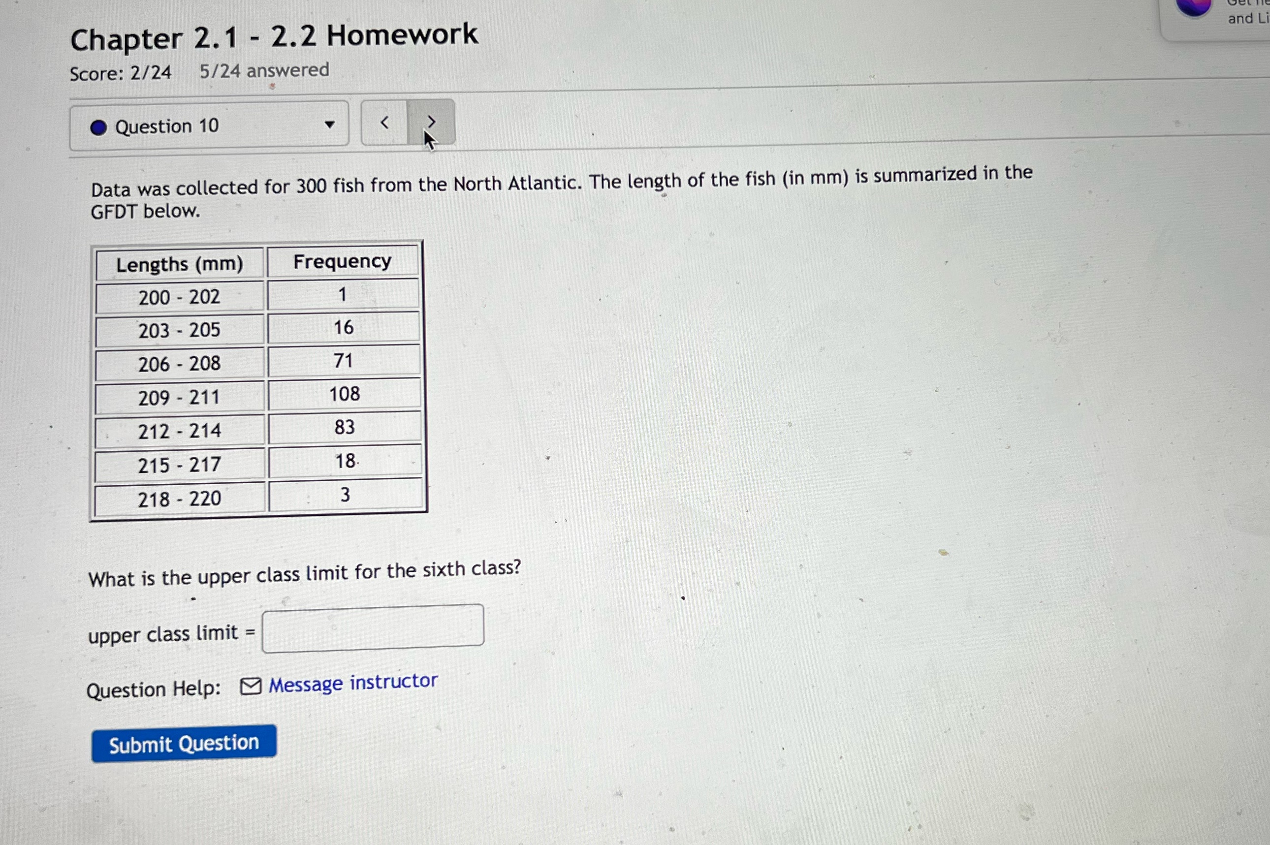  Chapter 2. 1 - 2.2 Homework and Li Score: 2/24 5/24