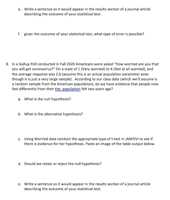 NEED HELP PLEASE I AM BEGGINGThis lab is on single sample t-test.