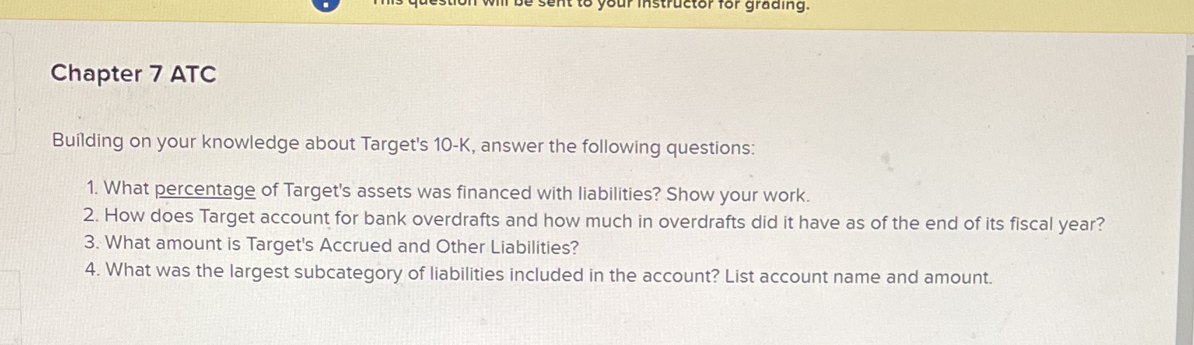 Instructor for grading. Chapter 7 ATC Building on your knowledge about