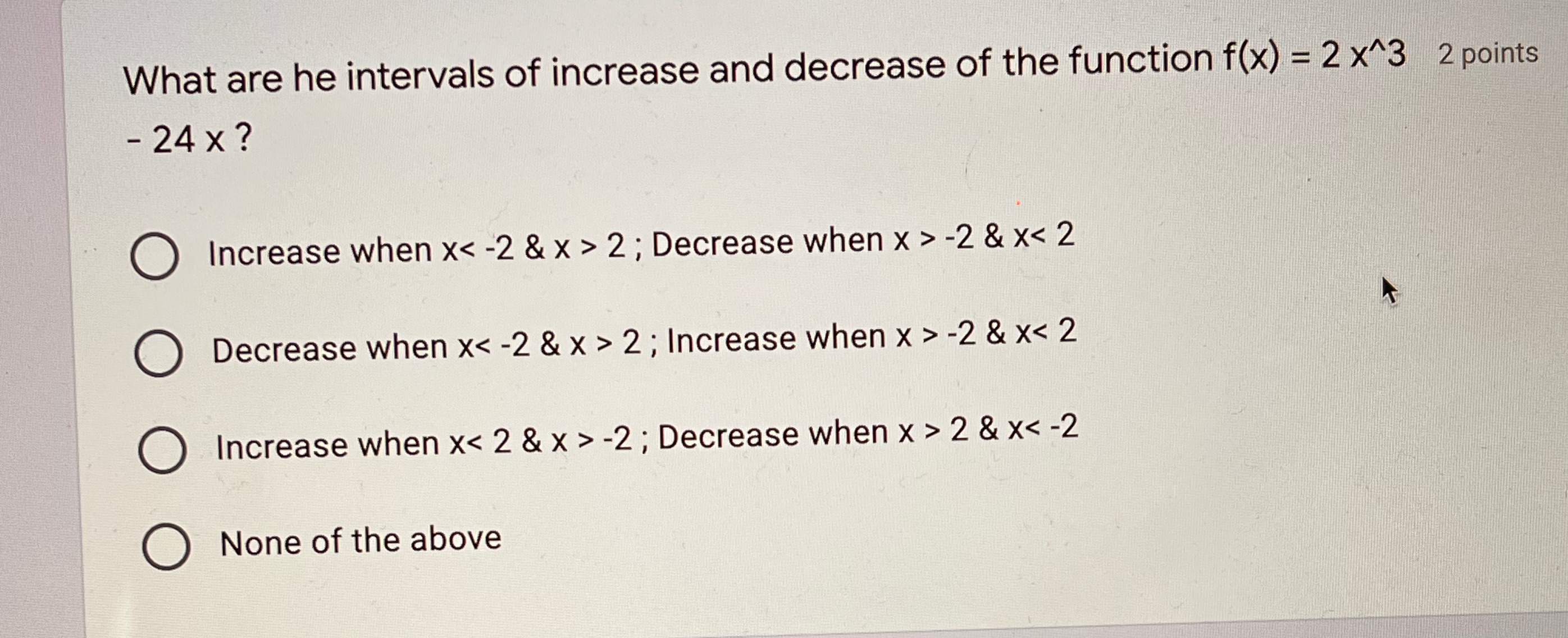 Just need answer no need for complex explanation What are he intervals