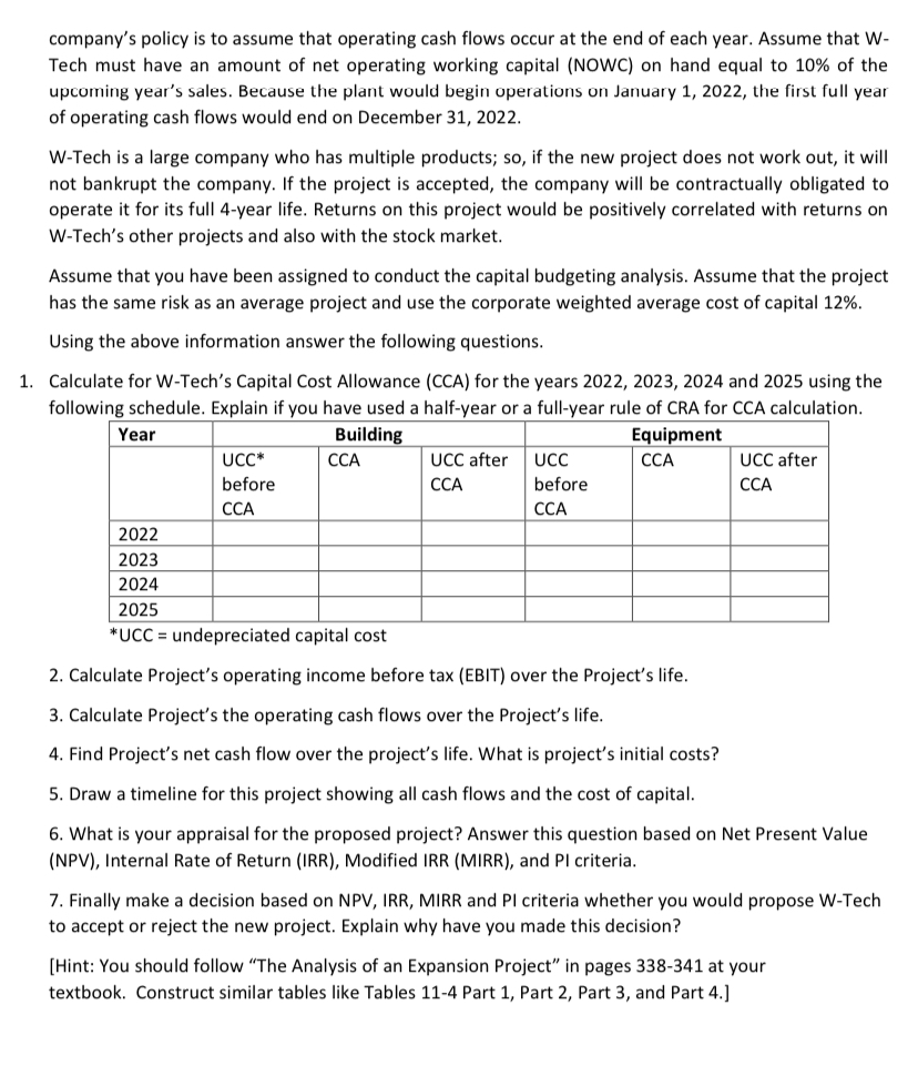 The Case.- This case illustrates a new expansion project of an IT