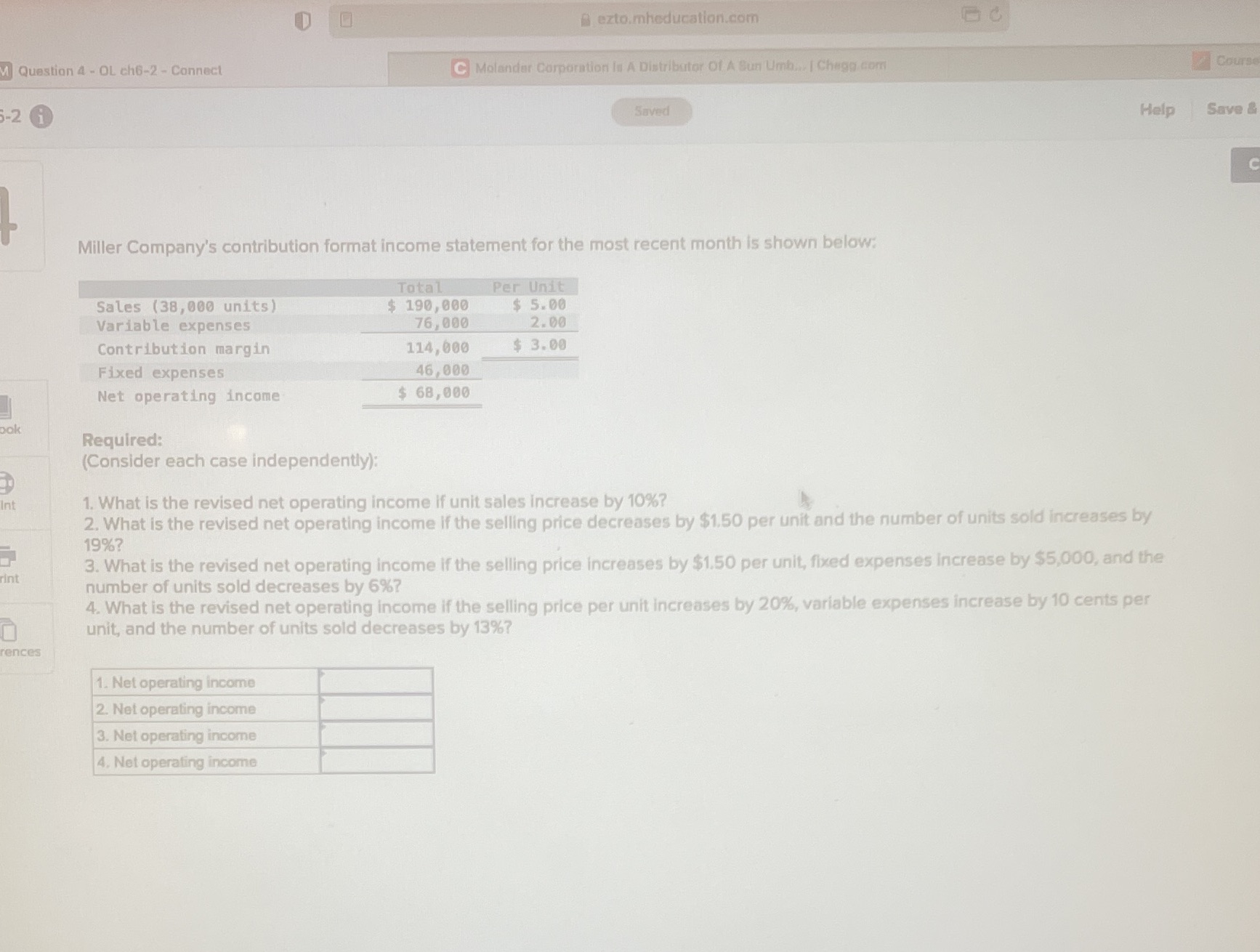  ezto.mheducation.com M Question 4 - OL ch6-2 - Connect C Molandar