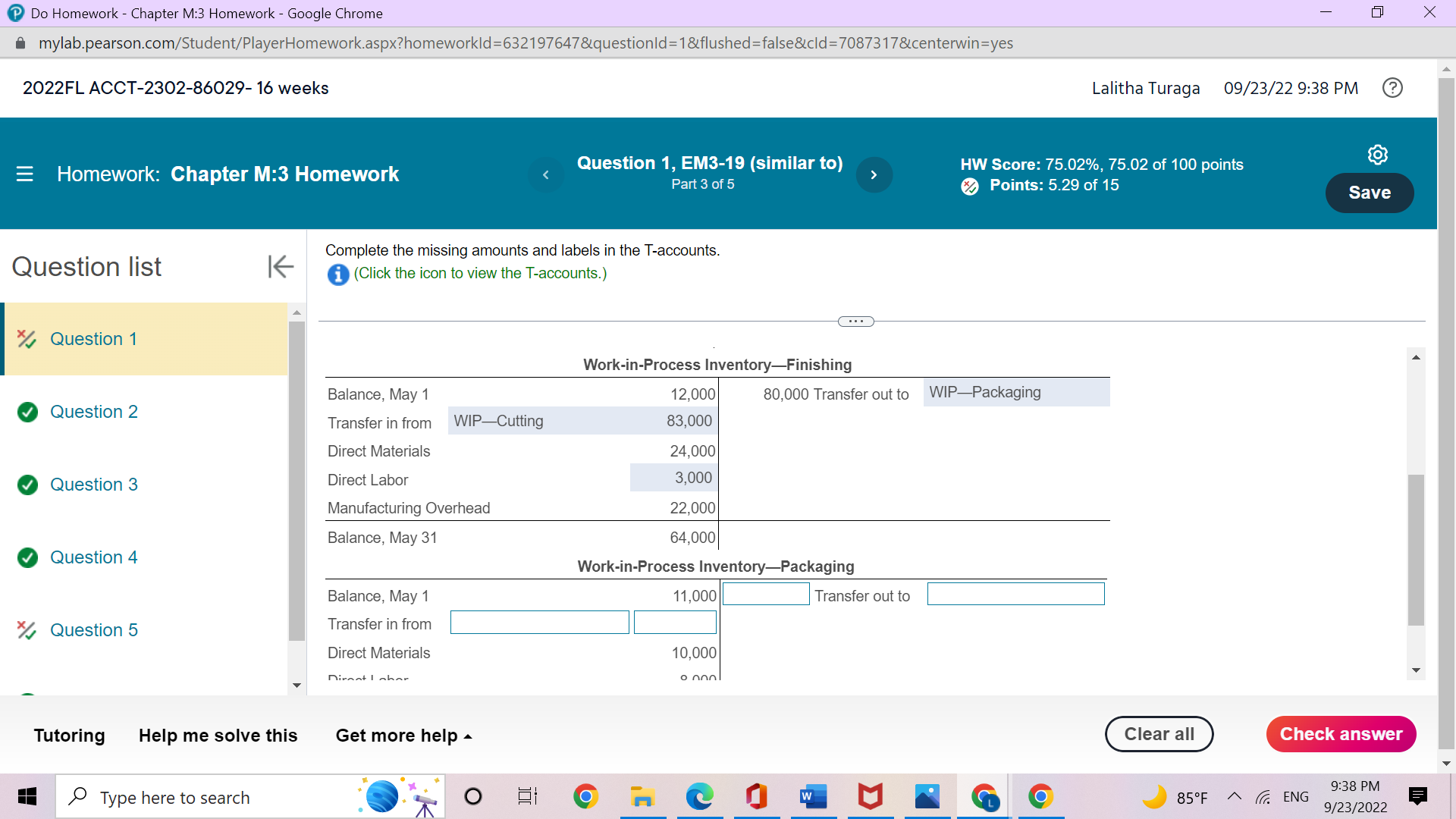  Do Homework - Chapter M:3 Homework - Google Chrome - X