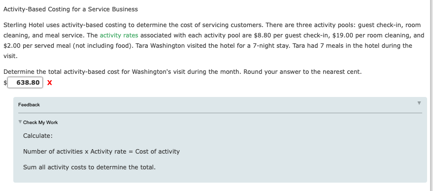 Need help with this question. Activity-Based Costing for a Service Business Sterling