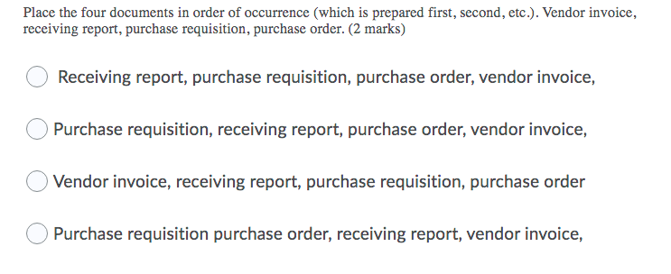 Read practice question below and answer. No explanation needed. Place the four