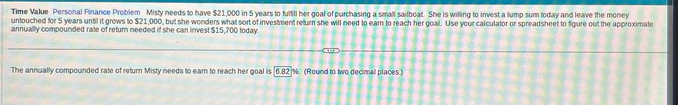 The answer is not 6.82% that's incorrect. Can someone figure out the