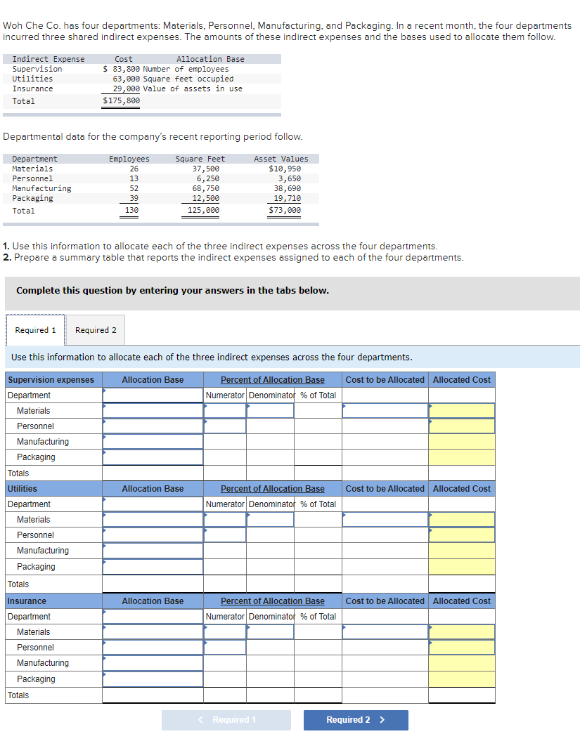 Hello, can someone kindly help me with this problem? Woh Che Co.
