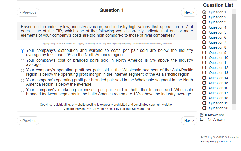 Question List Question 1 Question 2 Question 3 Based on the
