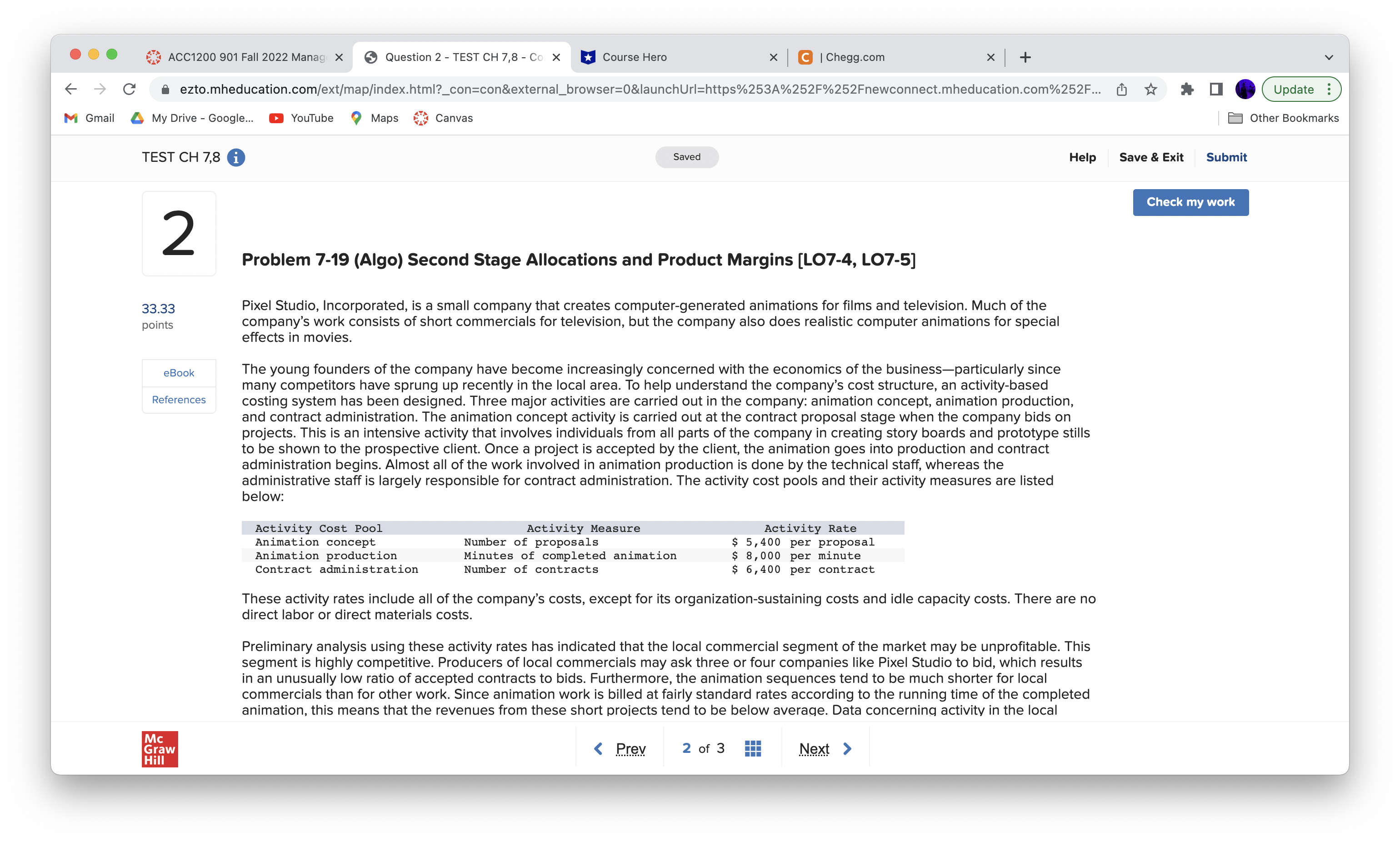 6 C' i ezto.mheducation.com/ext/map/index.htm|?_con=con&externaLbrowser=0&launchUrl=https%253A%252F%252Fnewconnect.mheducation.com%252F,.. M Gmail L My Drive-Google... a YouTube