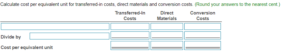 work in process 100% 0% 60% 4 Transferred-in during June 160 5