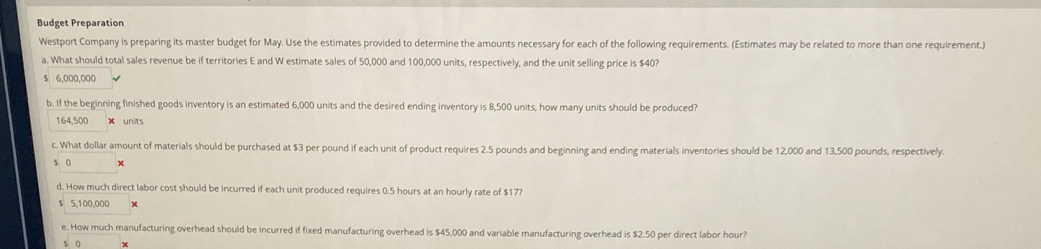 Question B) if the beginning finished goods inventory is an estimated 6000