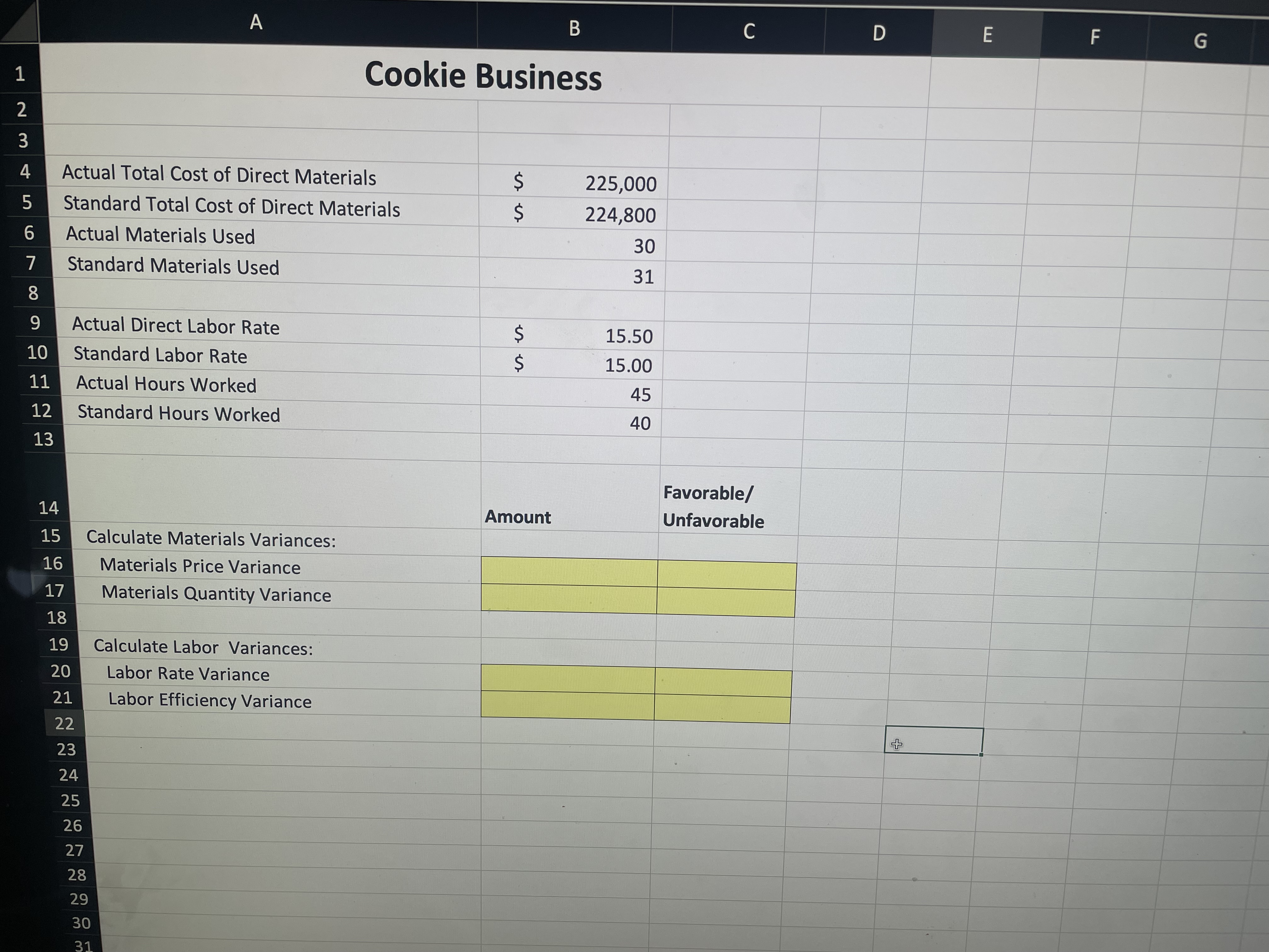  B A 1 Cookie Business . ; 2 7' " l