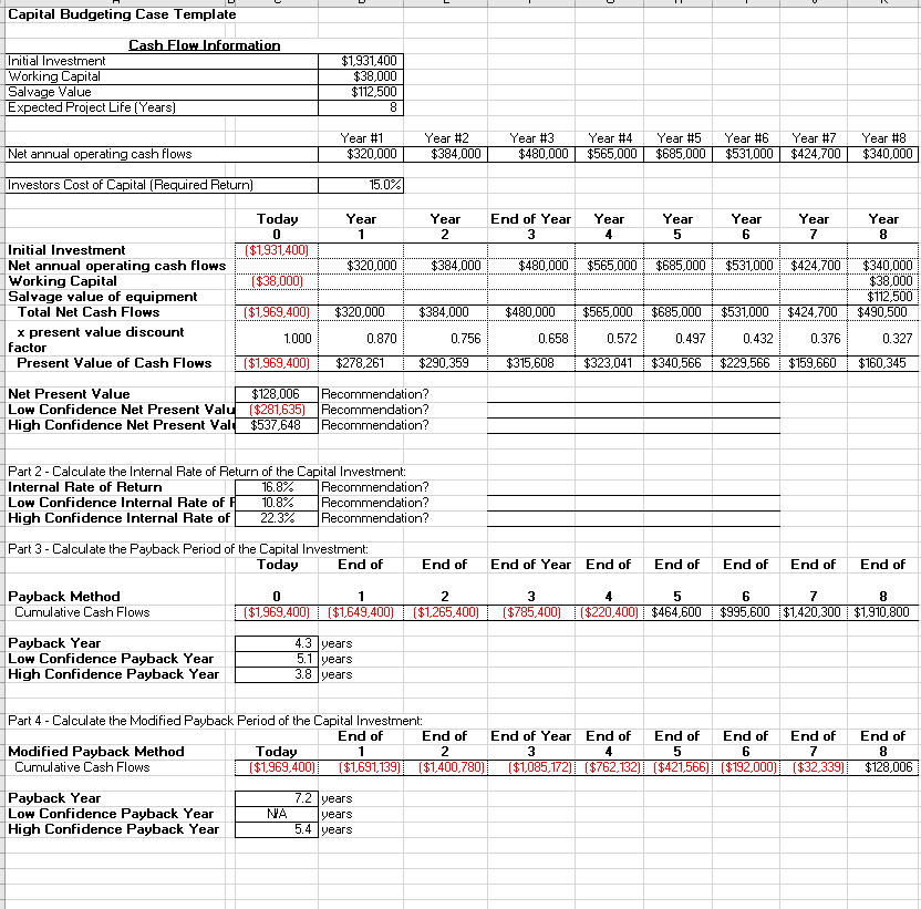 for the two projects. But I'm having a hard time trying to