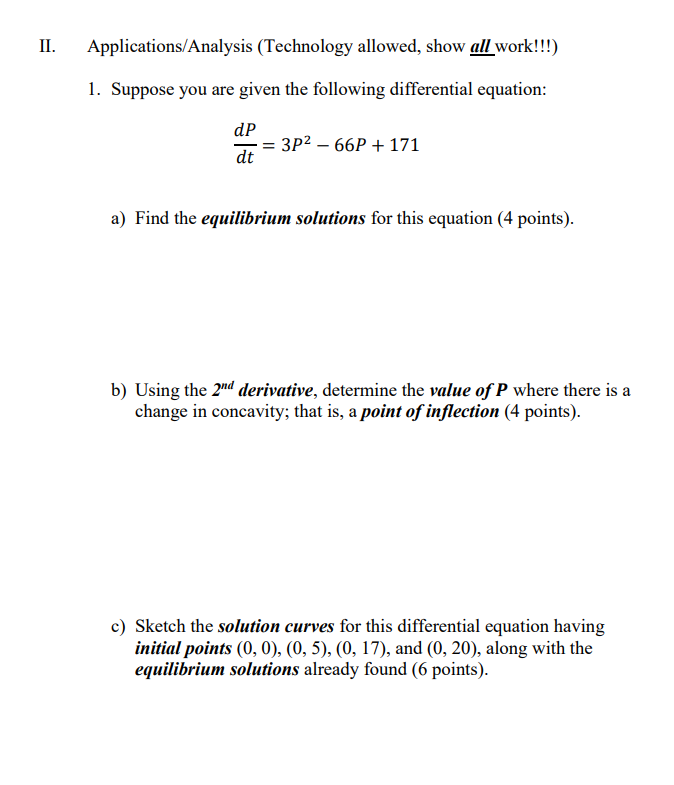 solution curve is concave (3 points). 2. Compute the exact sum of