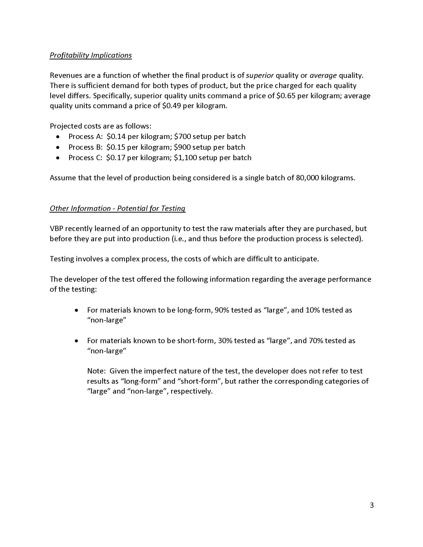 TC2001 which appears to have relatively high, sustainable demand. However, two components