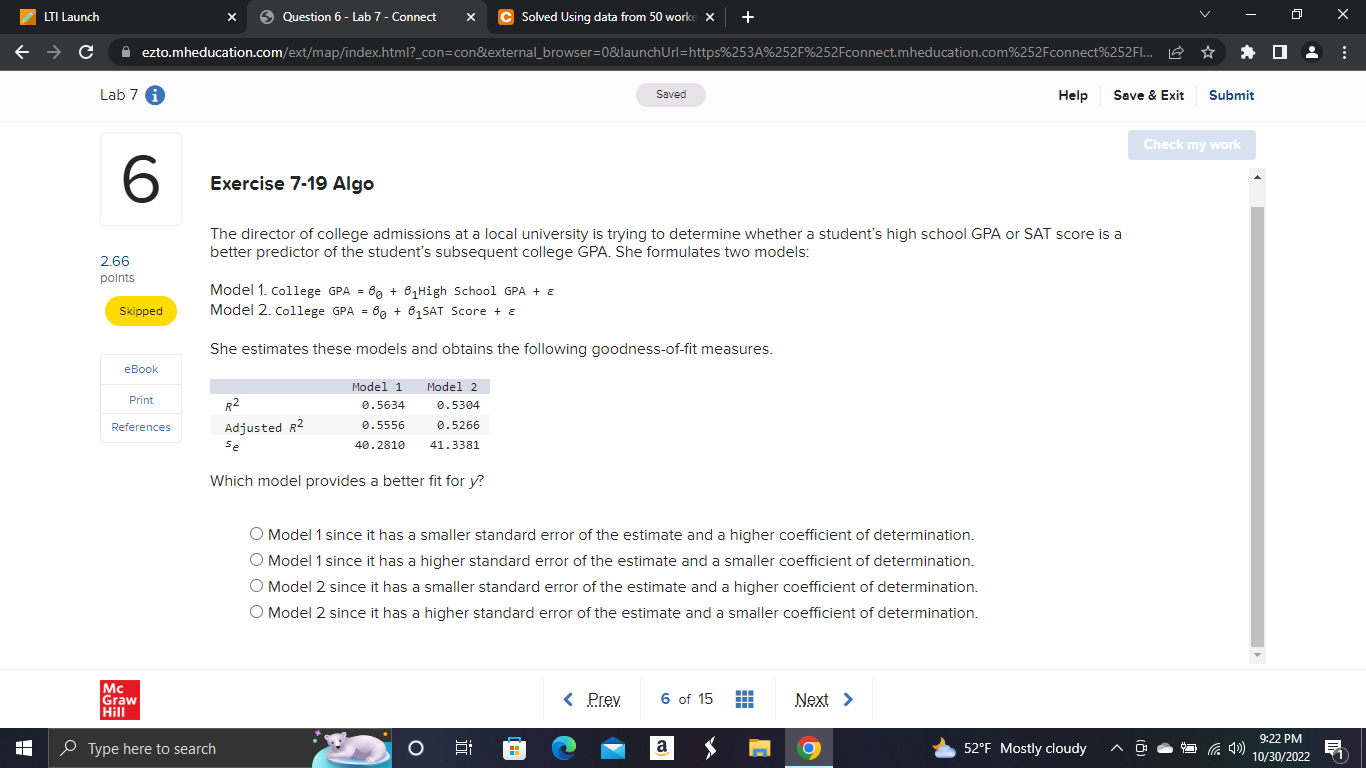  LTI Launch X Question 6 - Lab 7 - Connect X