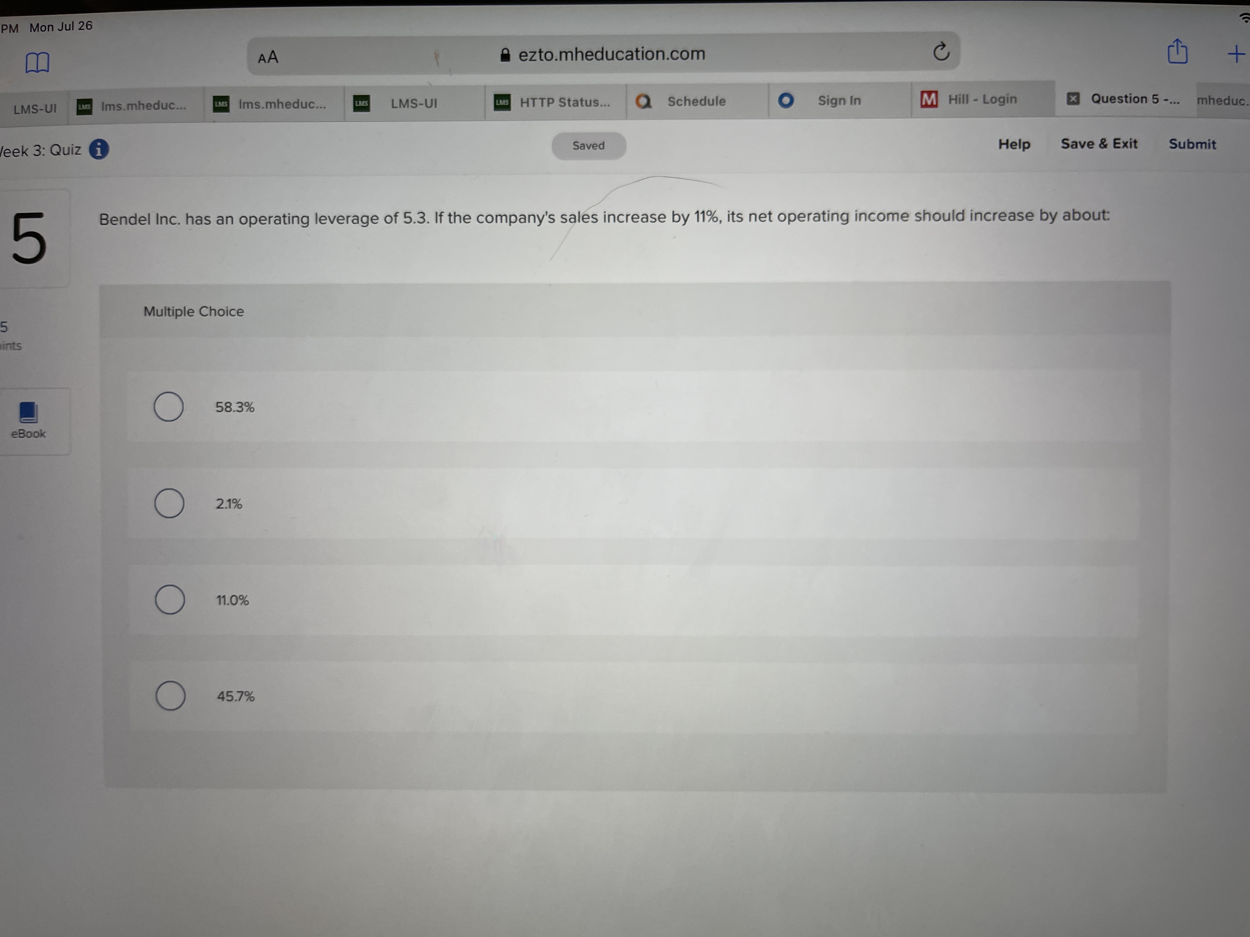  PM Mon Jul 26 AA A ezto.mheducation.com C + LMS-UI LMS