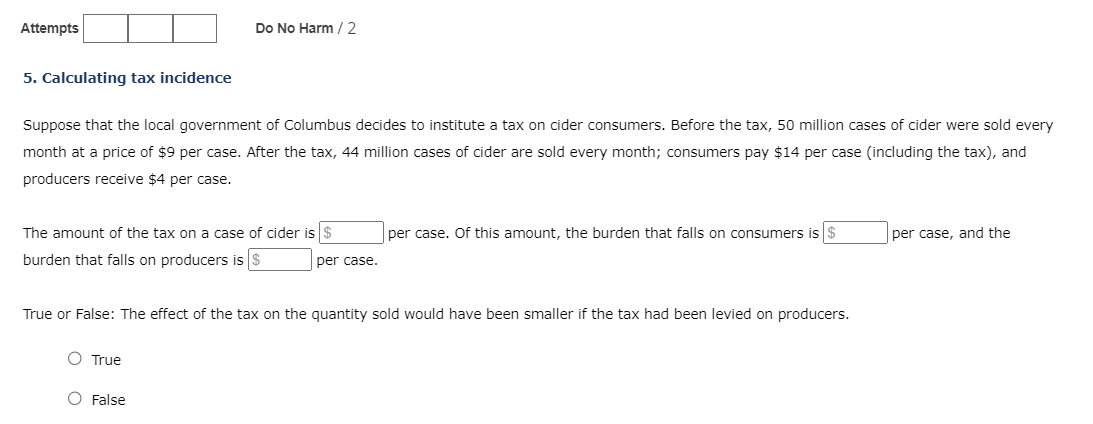 Attempts | | Do No Harm / 2 5. Calculating tax