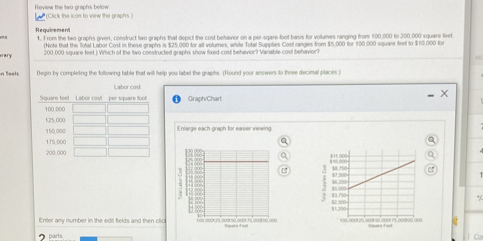  Review the two graphs below: (Click the icon to view the