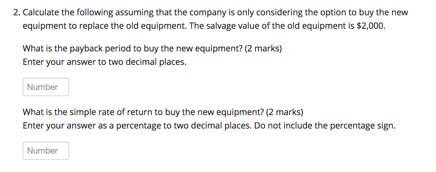 NPV-Fix existing equipment Amount One-time / Annuity Present value Outflows: Equipment cost