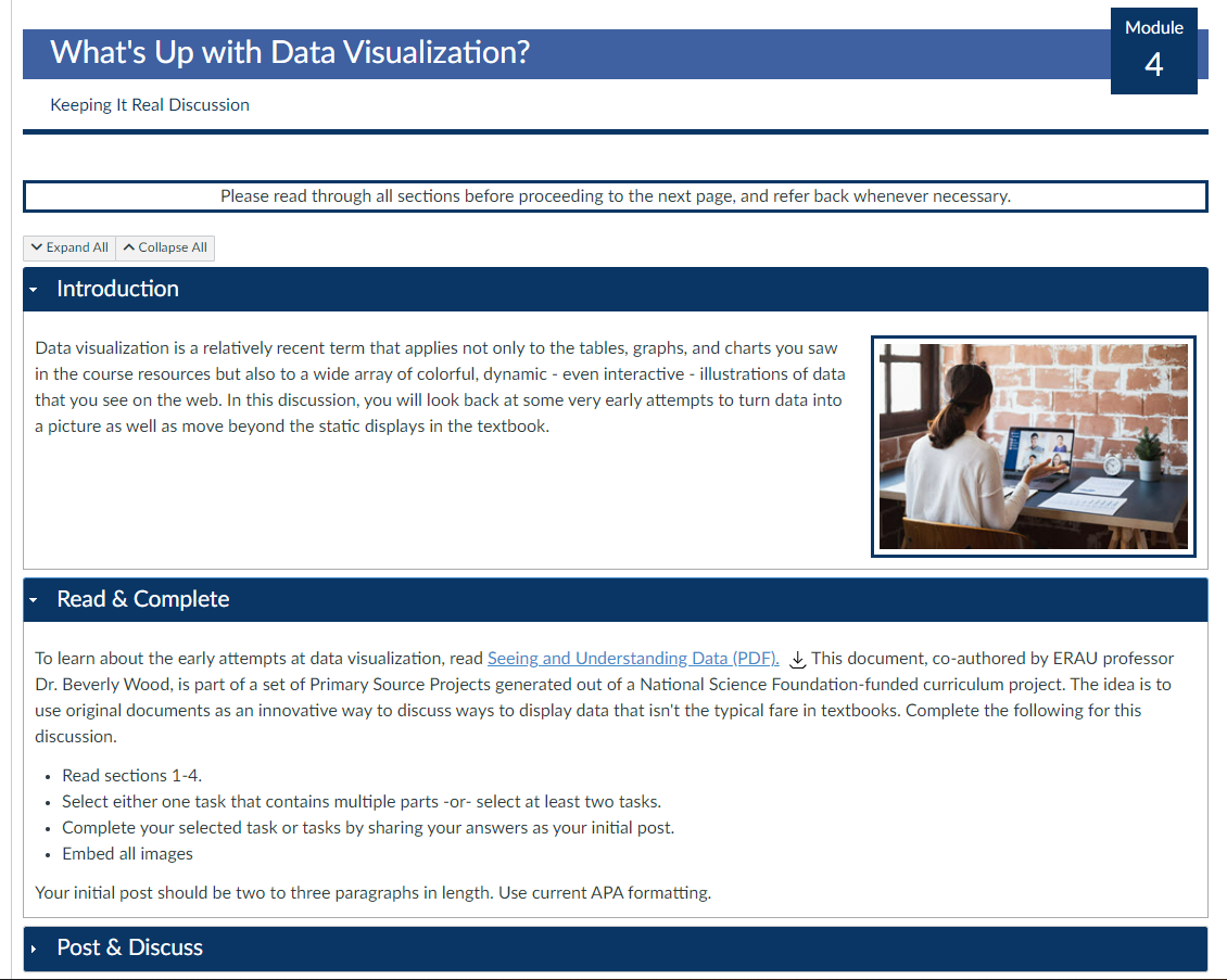 What's Up with Data Visualization? Keeping It Real Discussion Please read