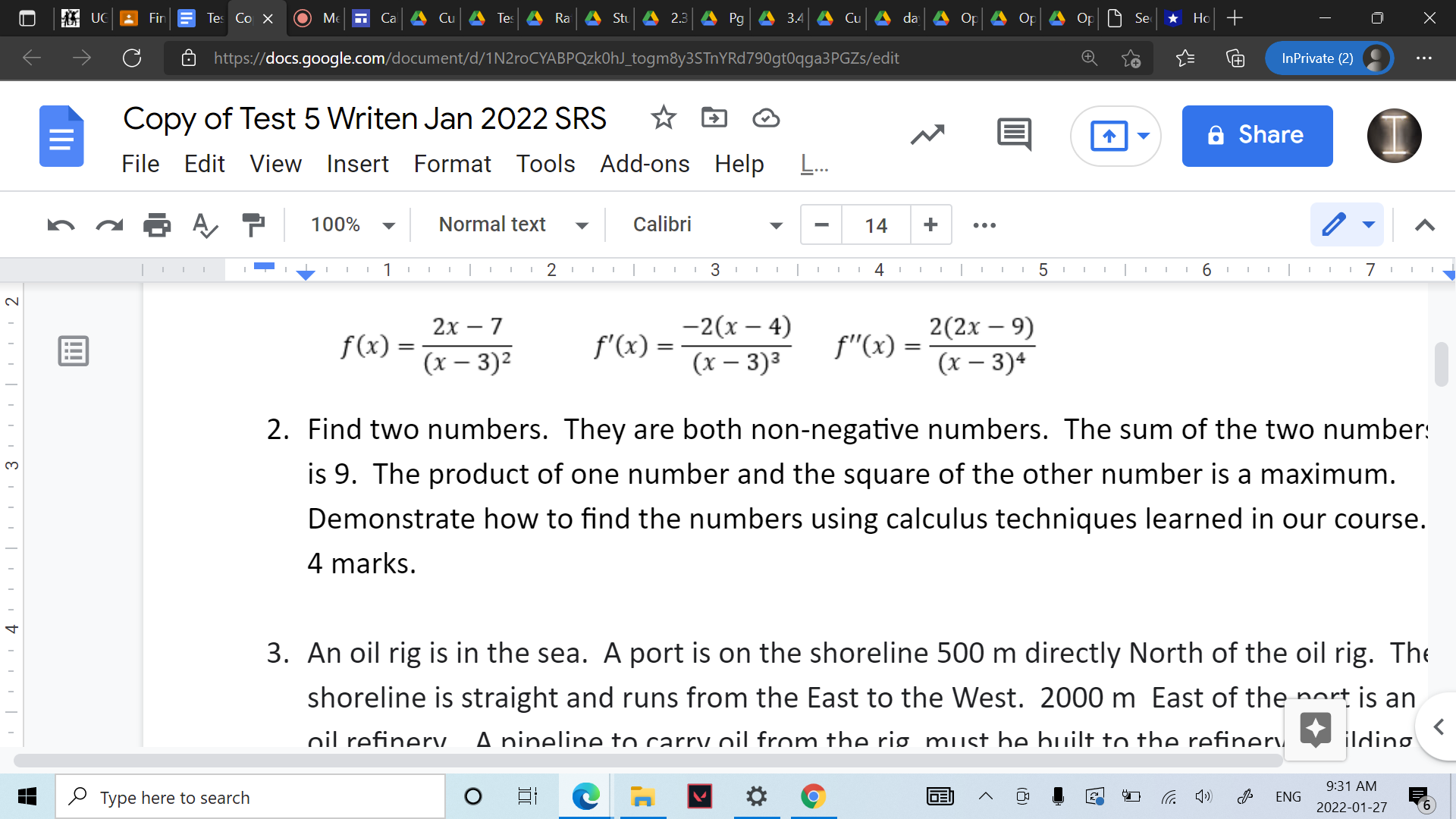 Number 2 only UC E Fin = Tes Co X O ME