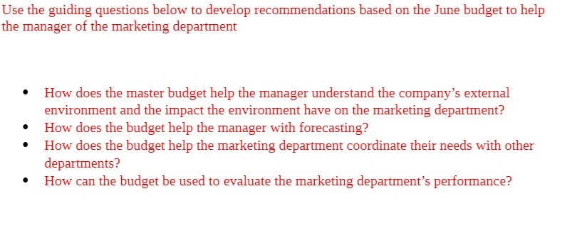  Use the guiding questions below to develop recommendations based on the