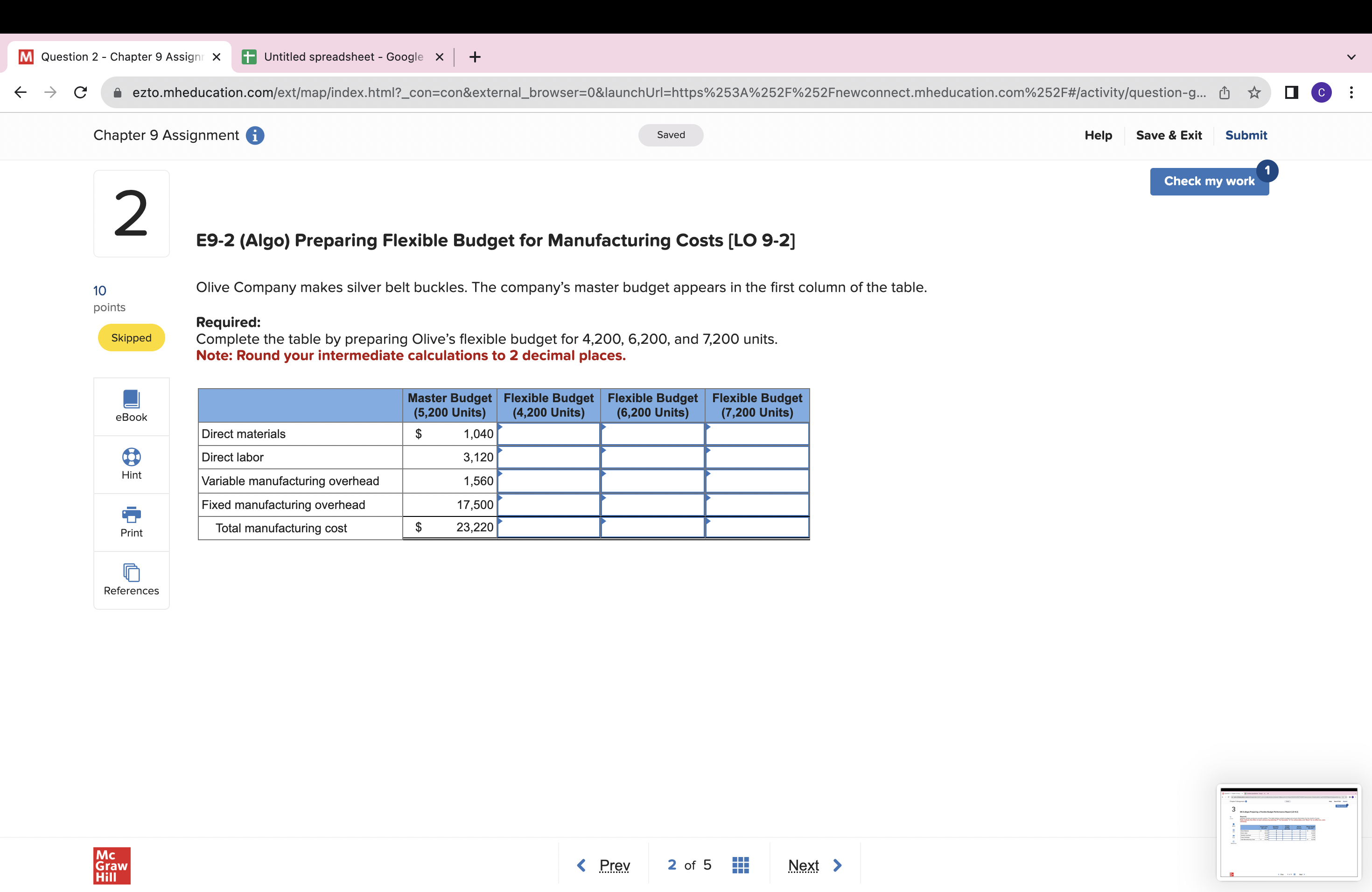i Saved Help Save & Exit Submit Check my work 4 E9-13