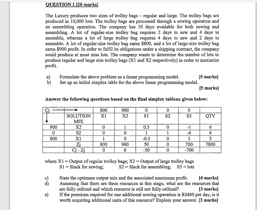 hi , could you help me solve these question? QUESTION 1 |2(I