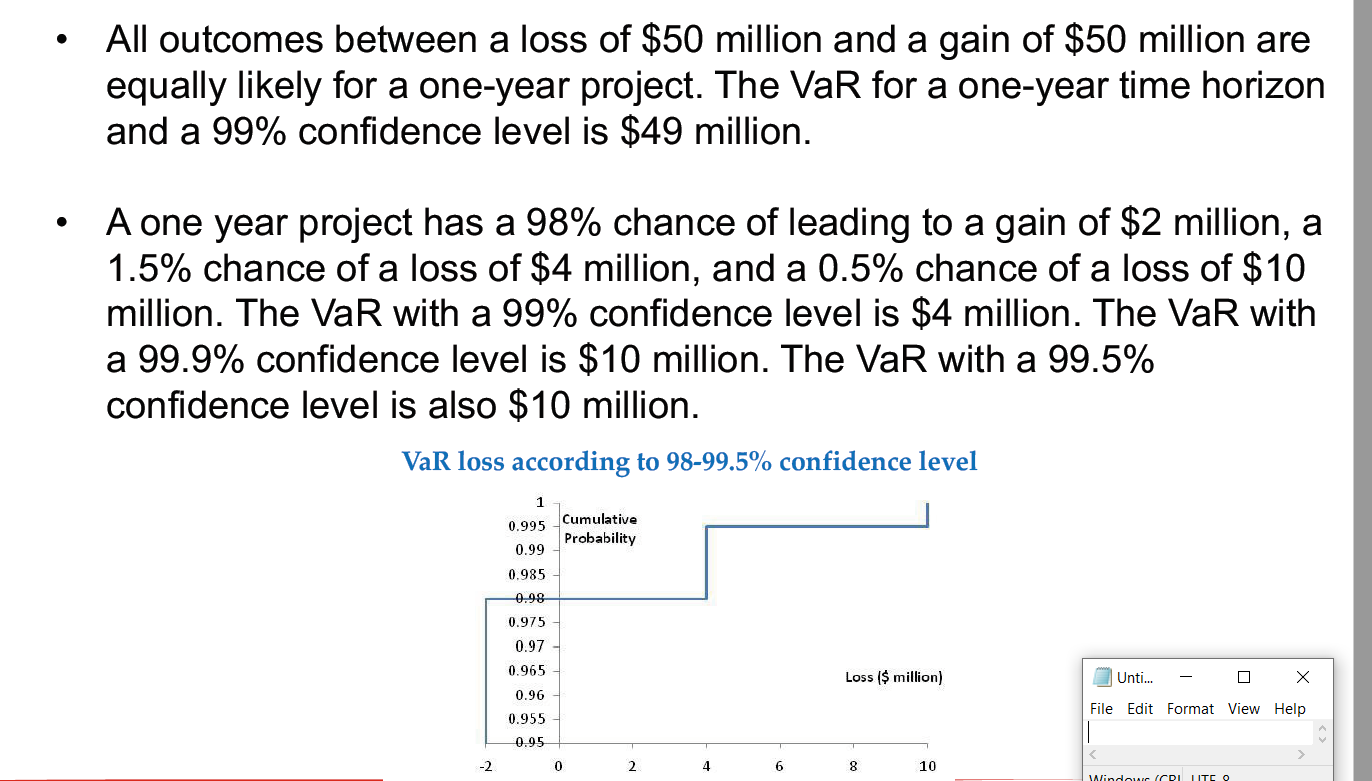 VaR (Value at Risk} and 95% ES (expected shortfall) for an}r individual