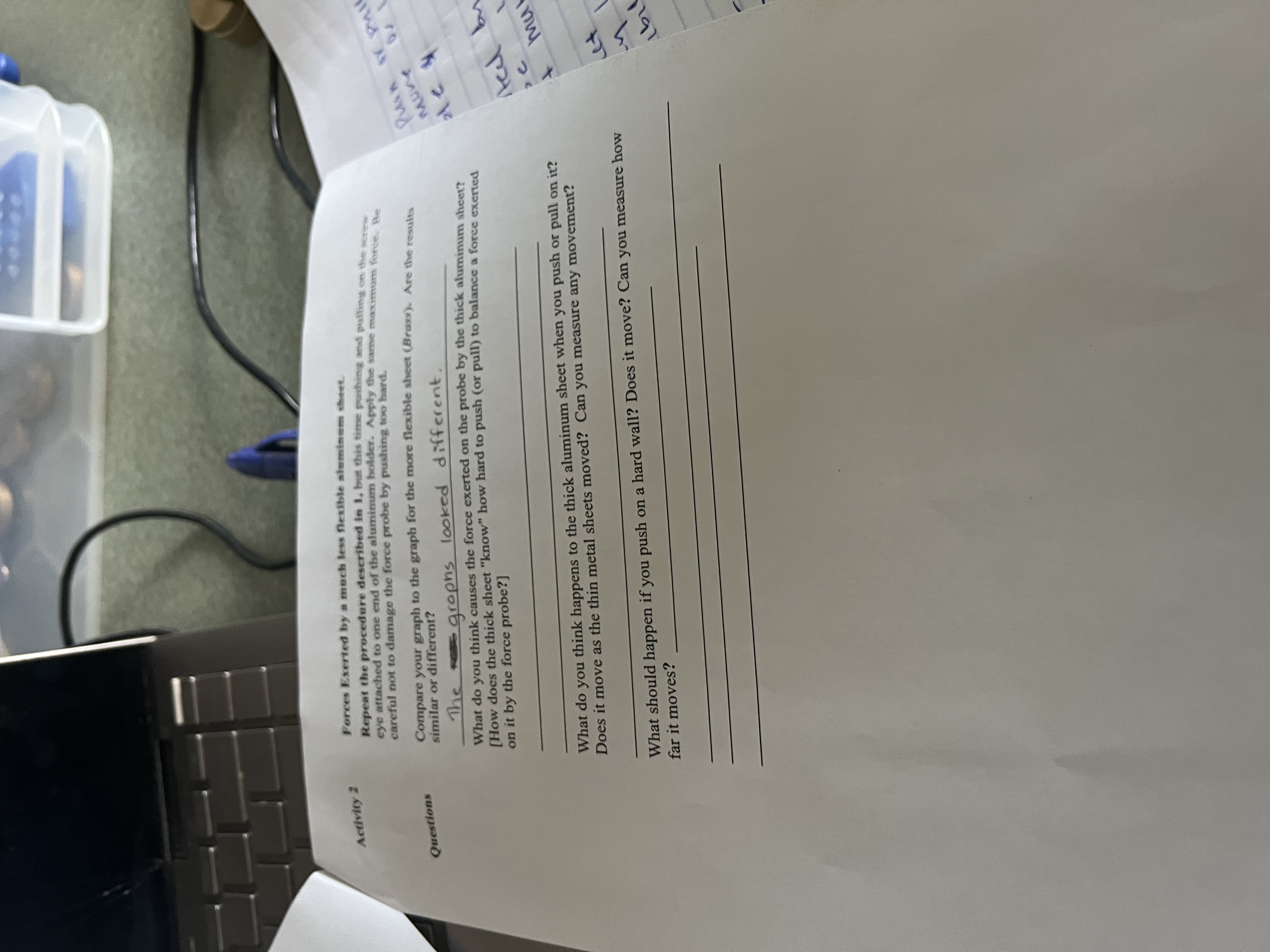 rubber bands with different elasticities Two-inch diameter string loop Meter stick Introduction