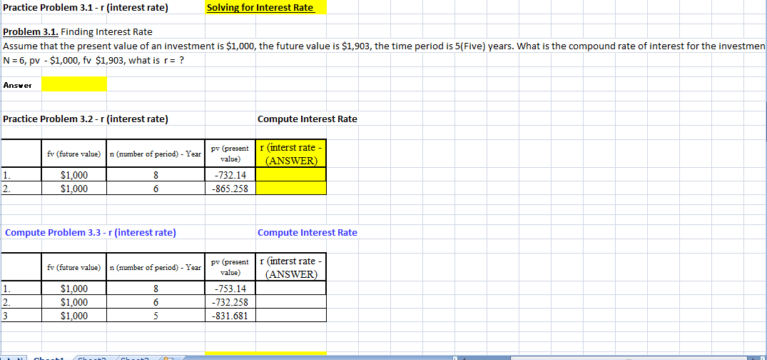 Interest - Future Value (FV) You deposit $1900 today with ABC Bank.
