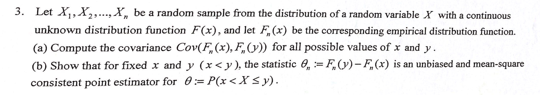 3. Let 1Y1 , X 2 , ..., X n be