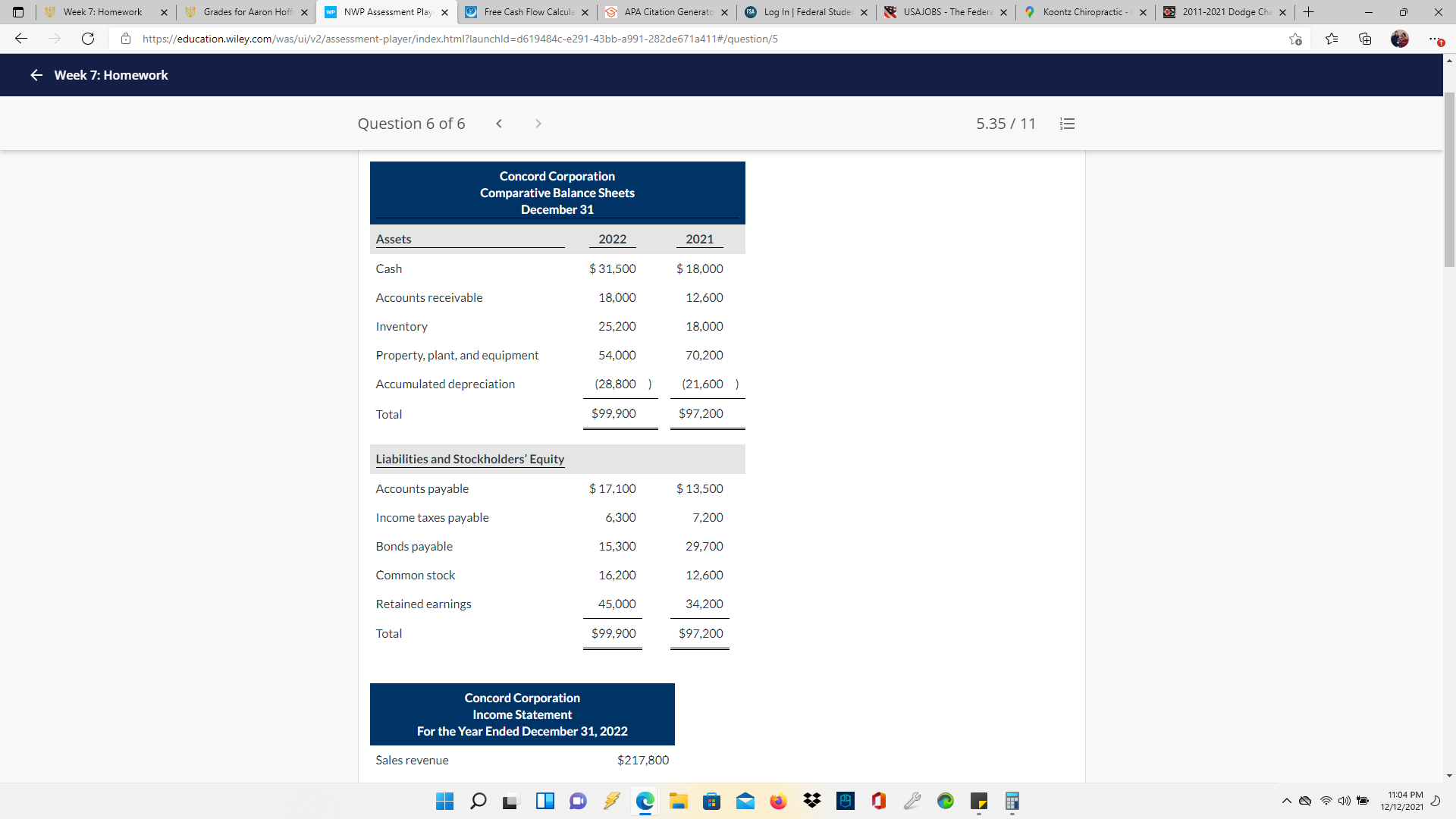 | Week 7: Homework x |Grades for Aaron Hoff X WP